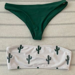 Cactus bandeau bikini